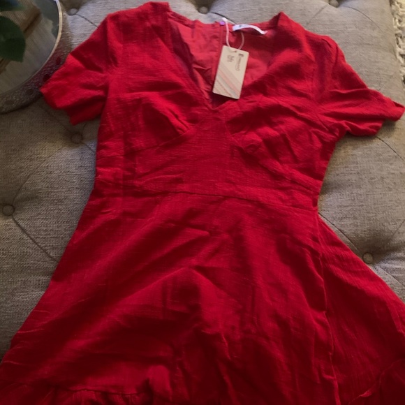 Red wrap dress - Picture 2 of 3